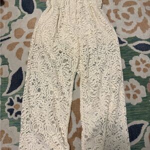 Zara Cream Lace trouser/pants